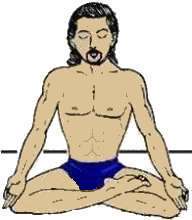 yoga pose : half lotus posture - ardha padmasana