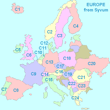 map of european cities. (ON MAP) Map of Europe