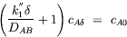 transport phenomena equation : oxygen concentration at reaction plane neglecting quadratic term