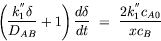 transport phenomena equation : differential equation for oxide layer thickness