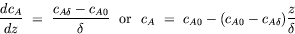 transport phenomena equation : concentration gradient and concentration profile
