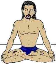 Meditation using padmasana