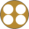 four small circles in big circle